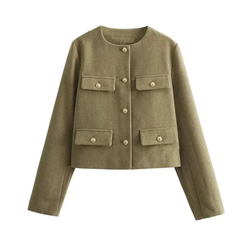 Maisy Manteau Femme – Manteau Classique Élégant avec Boutons Décoratifs Chic