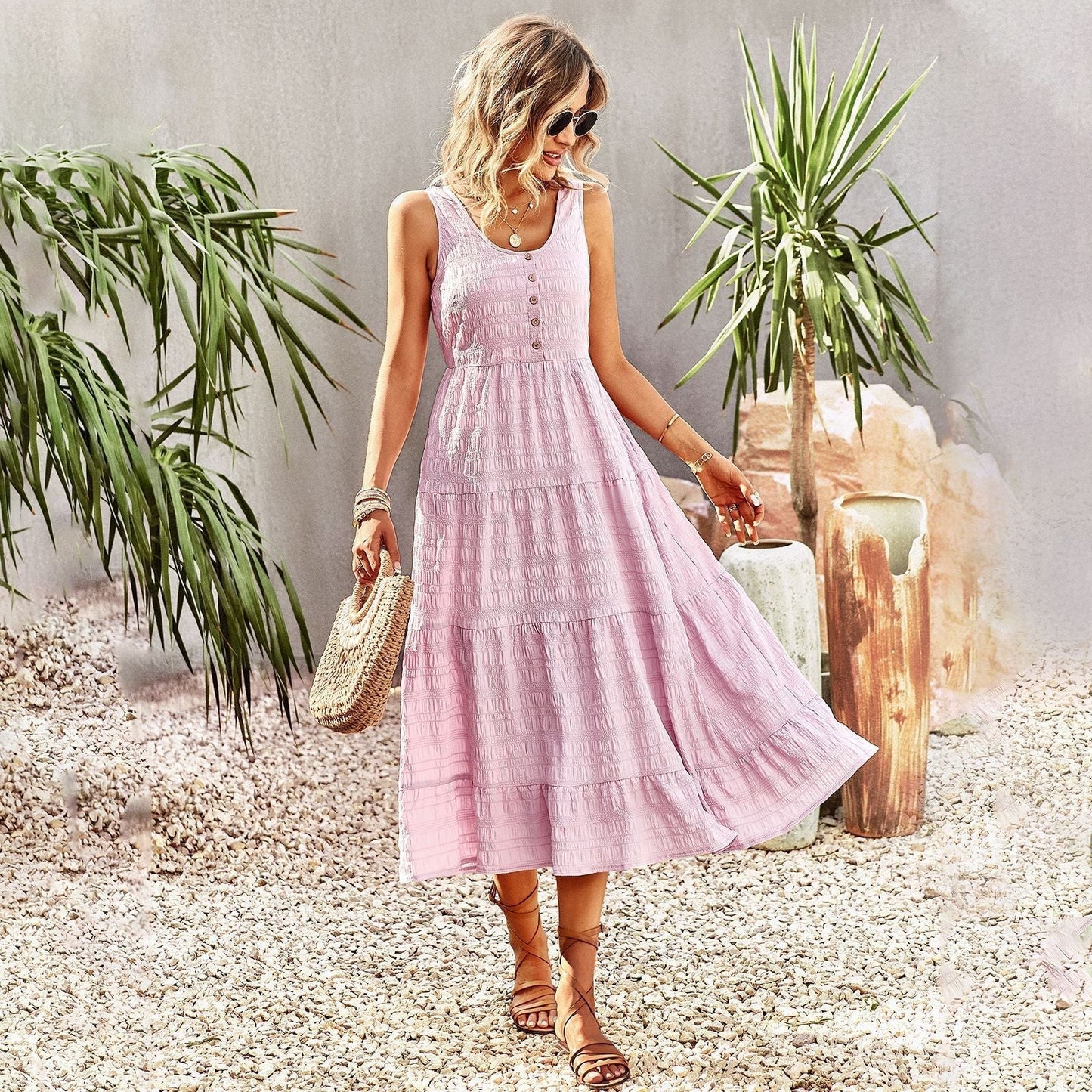 Robe Bohème d’Été Femme Isla – Robe Longue Ample avec Détails Faits Main & Look Féminin