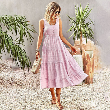 Robe Bohème d’Été Femme Isla – Robe Longue Ample avec Détails Faits Main & Look Féminin