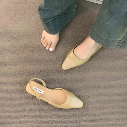 Camille Ballerines Femme – Chaussures Élégantes à Bout Pointu & Talon Carré Confortable