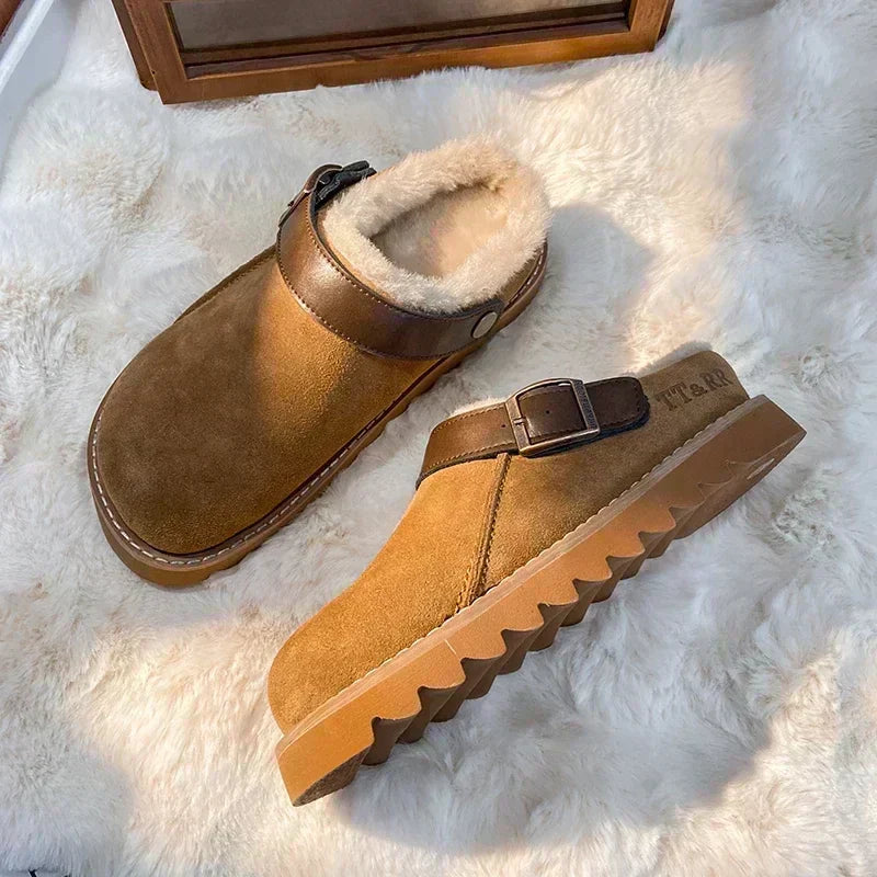 Ailani Sabots Chauds Femme – Confort Hiver Léger avec Doublure Moelleuse & Style Décontracté