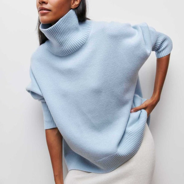 Camille Women's Winter Sweater – Soft Comfortable Knit & Slightly Loose Chic Cut
