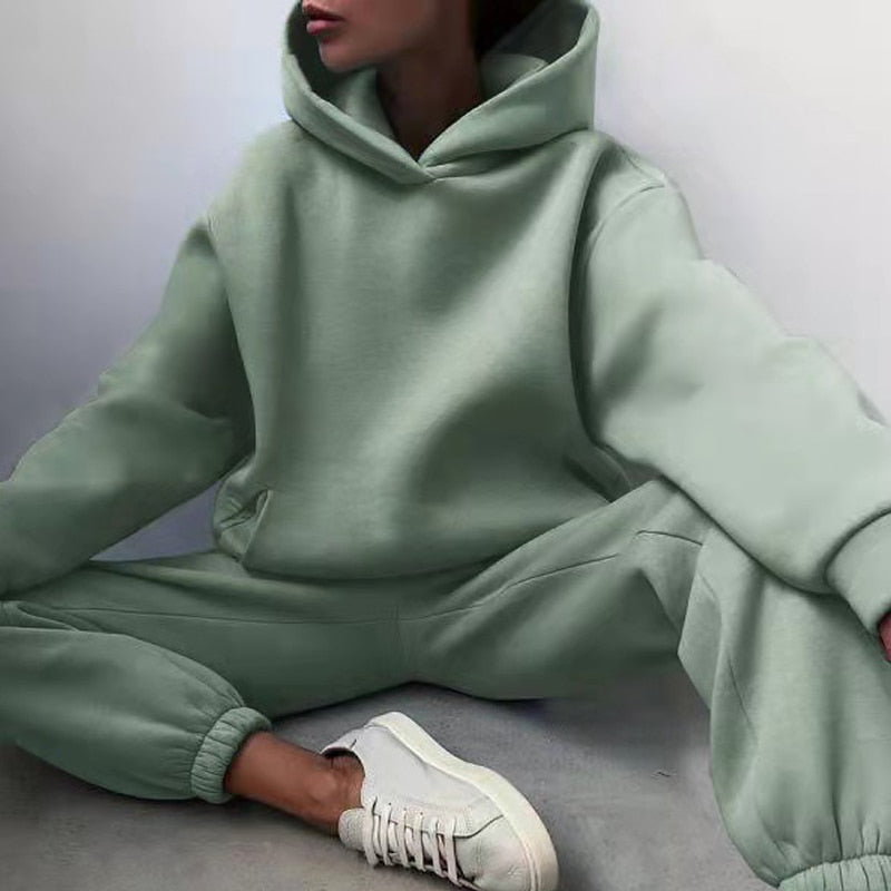 Delaney Ensemble Jogging Oversize Femme – Tenue Décontractée & Confort Moderne avec Haut et Pantalon