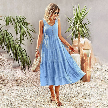 Robe Bohème d’Été Femme Isla – Robe Longue Ample avec Détails Faits Main & Look Féminin