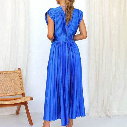 Denise Robe Plissée Femme – Élégance Intemporelle & Texture Sophistiquée, Plusieurs Couleurs