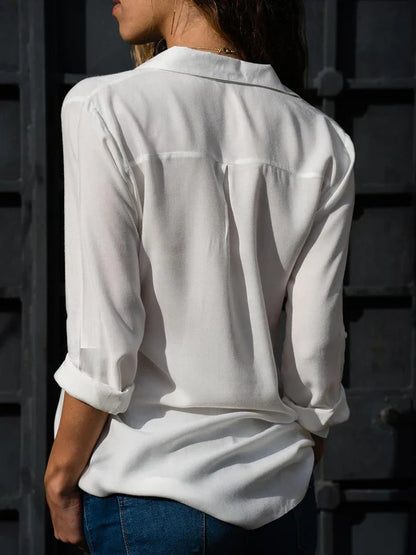 Nevaeh Chemise Femme – Blouse Fluide Élégante avec Coupe Classique & Tissu Léger