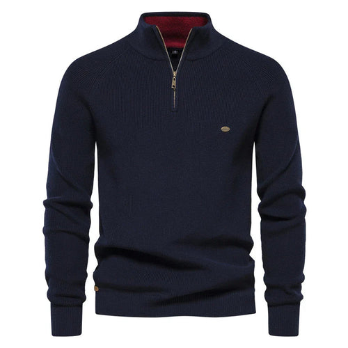 Axel Pull Homme Tricot – Col Zippé, Coupe Régulière & Style Élégant pour Jours Frais