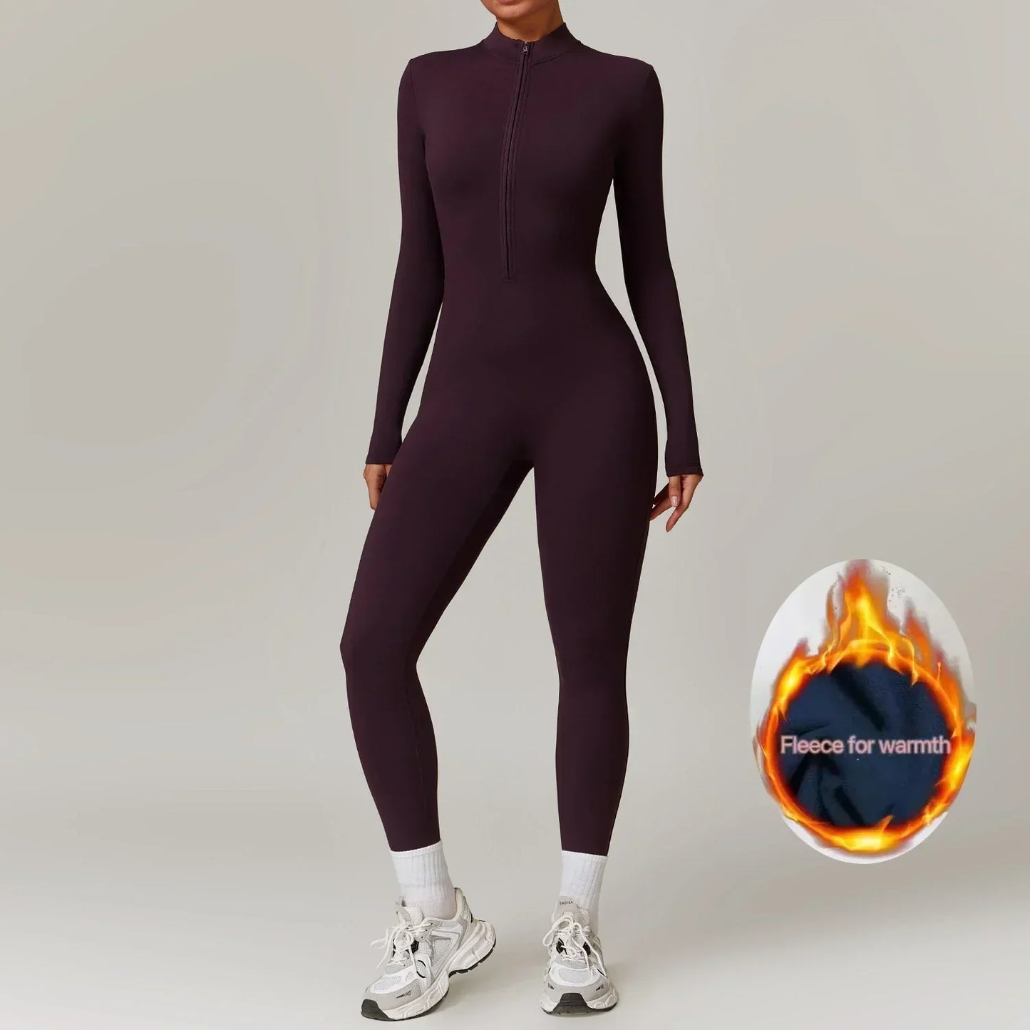 Winter Jumpsuit for Women Eya – Warm Fleece Jumpsuit with Stretch and Adjustable Collar