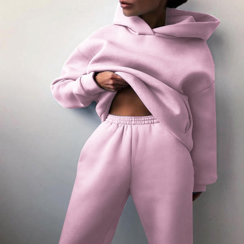 Delaney Ensemble Jogging Oversize Femme – Tenue Décontractée & Confort Moderne avec Haut et Pantalon