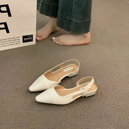 Camille Ballerines Femme – Chaussures Élégantes à Bout Pointu & Talon Carré Confortable
