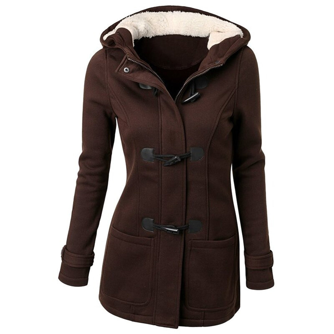Katalina Manteau Femme Long Hiver – Élégant, Chaud avec Capuche Intégrée & Poches Pratiques