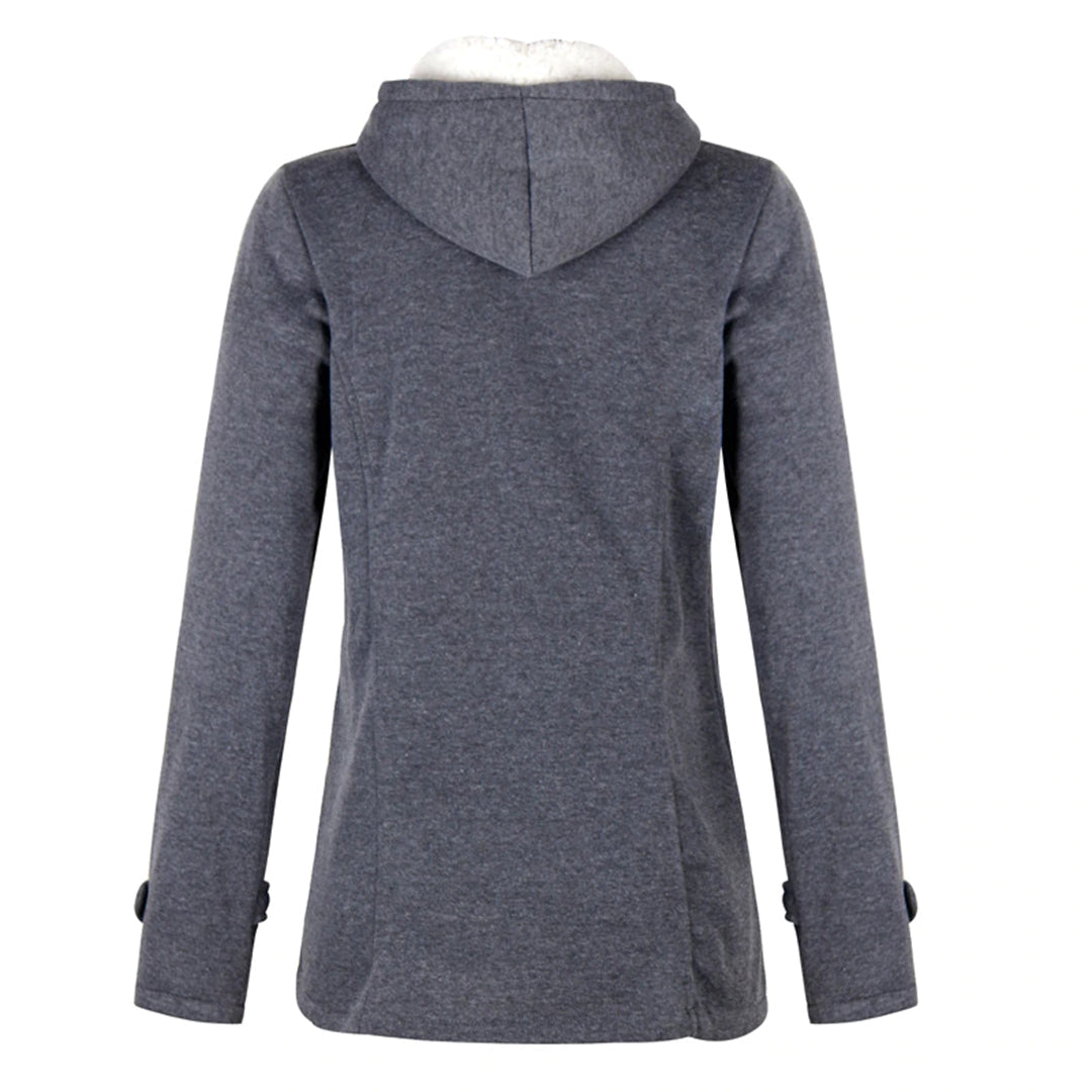 Katalina Manteau Femme Long Hiver – Élégant, Chaud avec Capuche Intégrée & Poches Pratiques