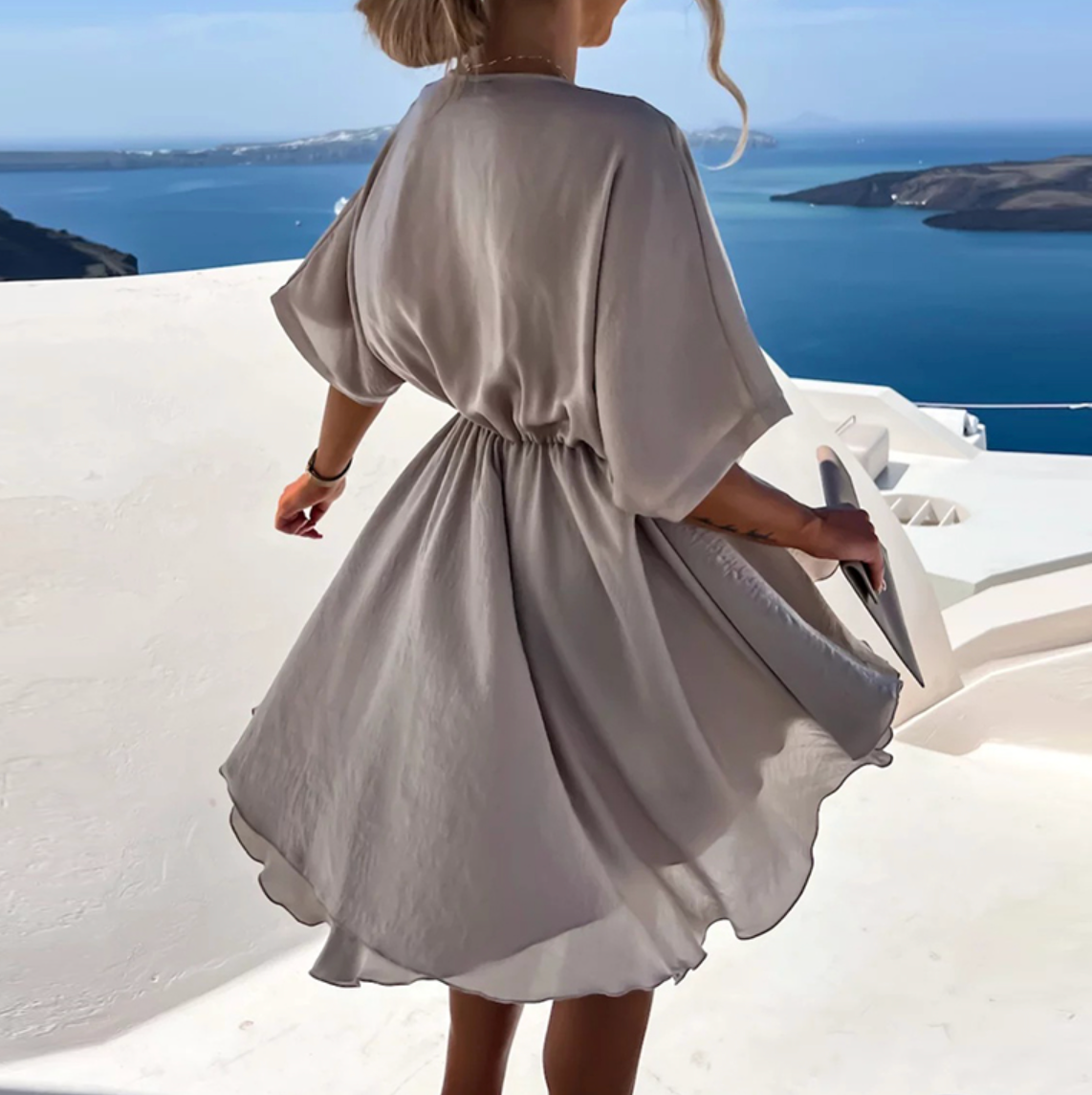 Romane Robe d’Été Femme – Coupe Élégante et Fluide avec Tissu Aérien & Design Intemporel