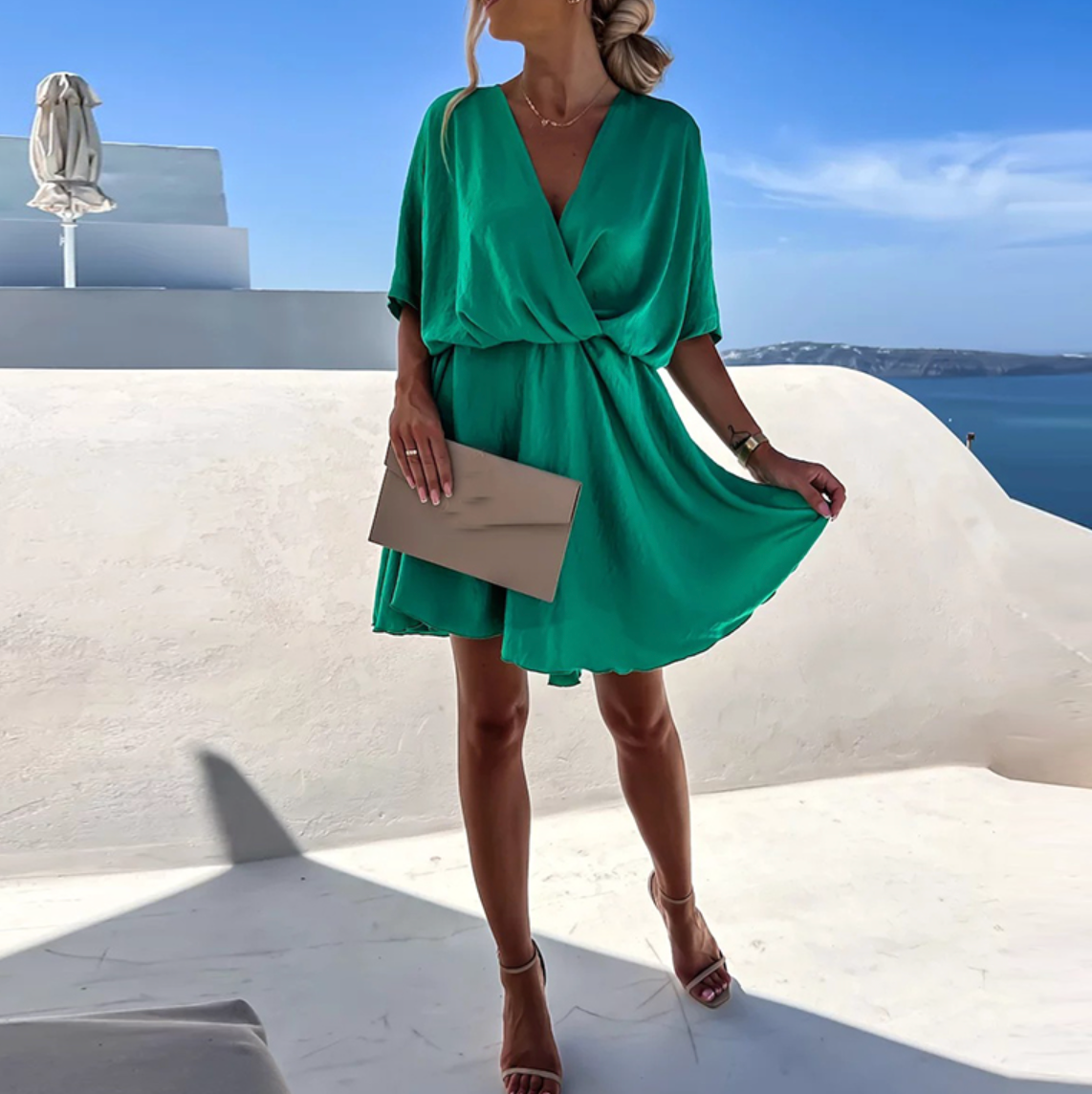 Romane Robe d’Été Femme – Coupe Élégante et Fluide avec Tissu Aérien & Design Intemporel