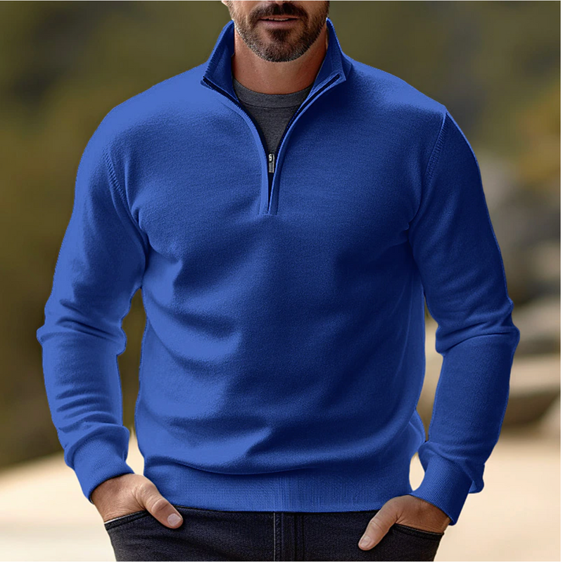 Shawn Men's Sweater – Elegant & Comfortable Half-Zip Sweater with Versatile Modern Style