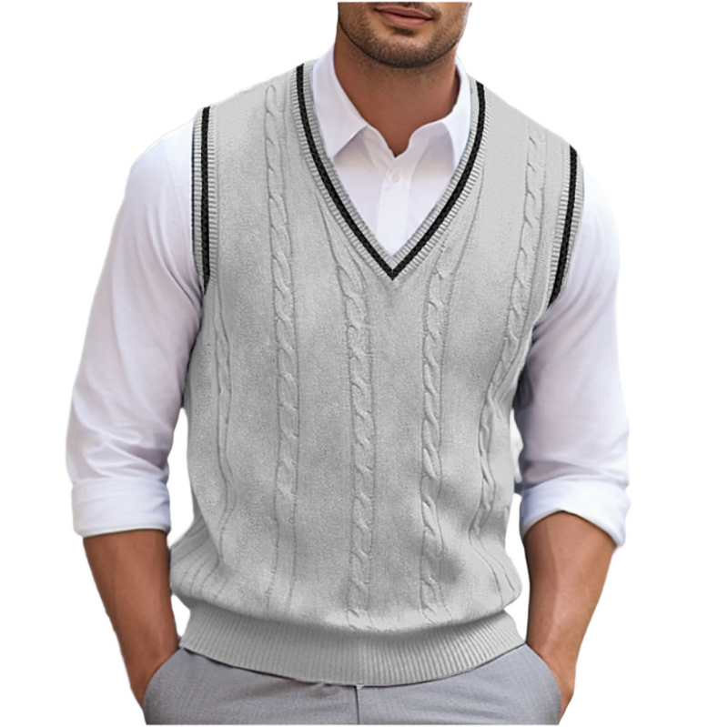 Kyson Men's Sleeveless Sweater – Elegant & Comfortable V-Neck Modern Style