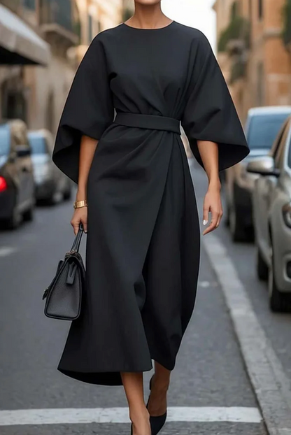 Louise Elegant Dress for Women – Feminine Design with Lantern Sleeves & Adjustable Fitted Cut
