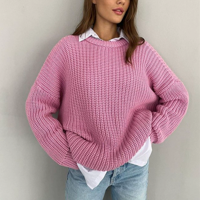 Heidi Pull Femme – Pull Oversize en Maille Douce Chic & Confortable pour la Mi-Saison