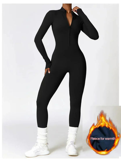 Winter Jumpsuit for Women Eya – Warm Fleece Jumpsuit with Stretch and Adjustable Collar