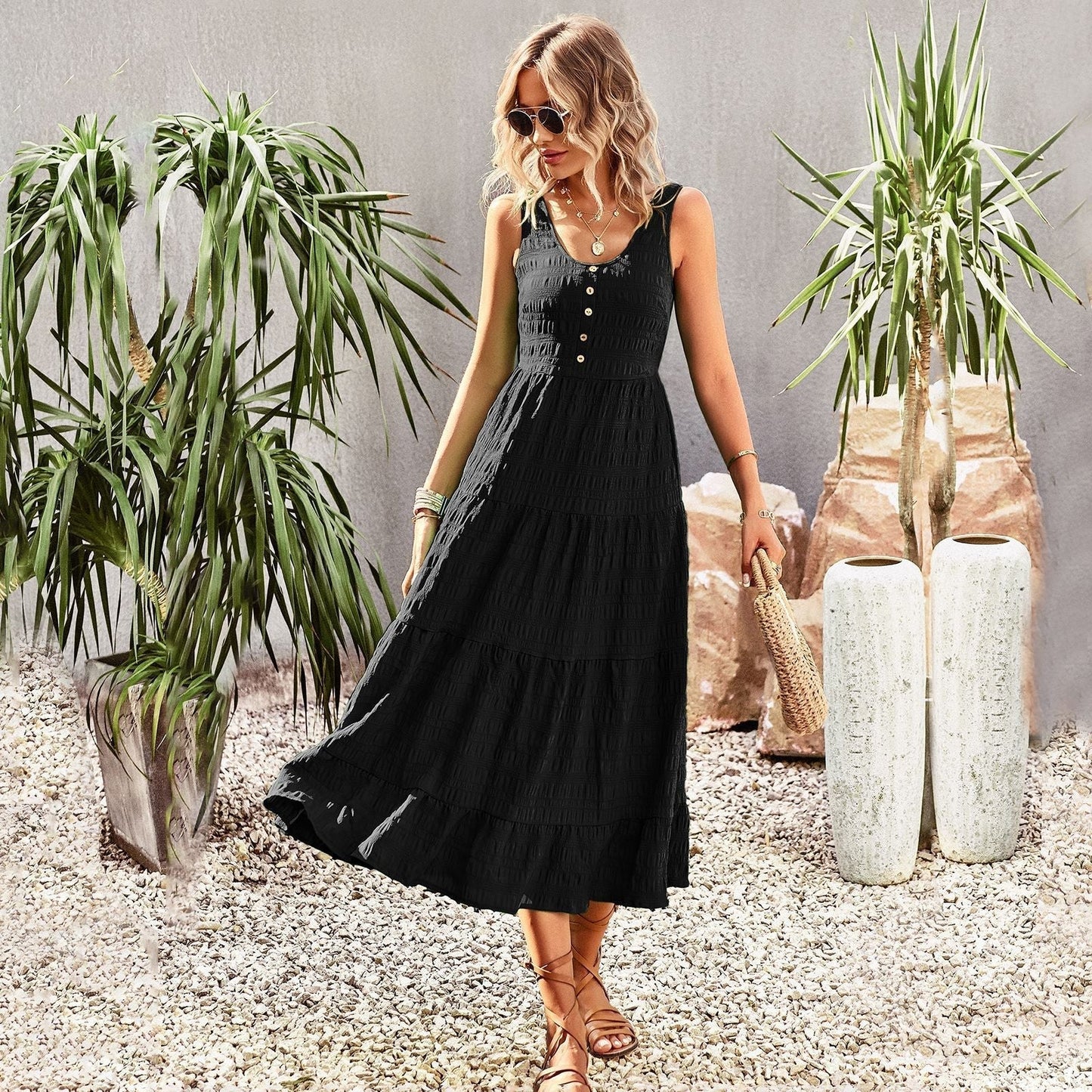Robe Bohème d’Été Femme Isla – Robe Longue Ample avec Détails Faits Main & Look Féminin