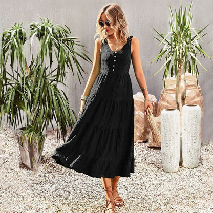 Robe Bohème d’Été Femme Isla – Robe Longue Ample avec Détails Faits Main & Look Féminin