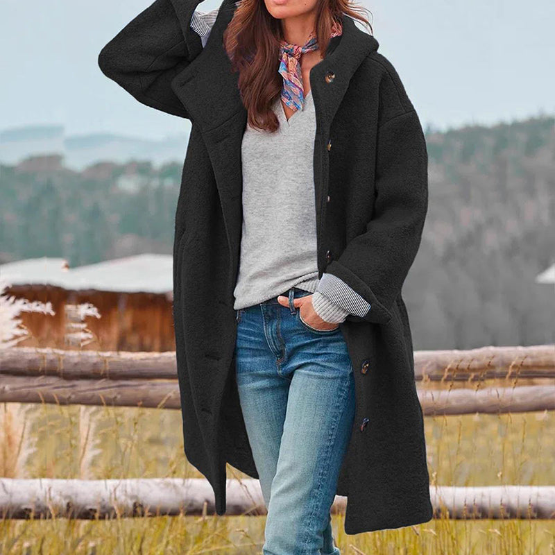 Hadley Manteau d’Hiver Femme – Veste Chaude avec Capuche Élégante & Coupe Féminine