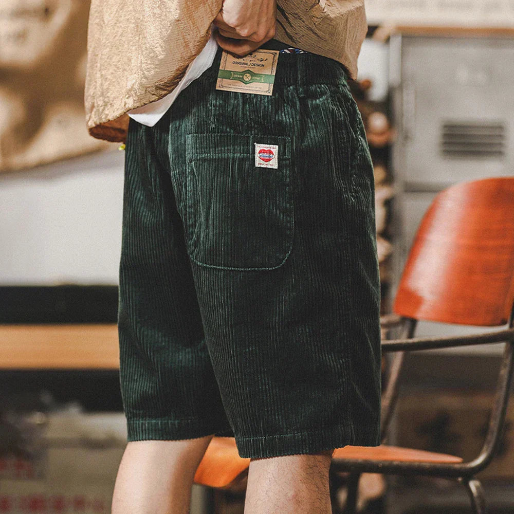 Short en Velours Homme Keith – Short d’Été Réglable en Coton Doux avec Coupe Confortable