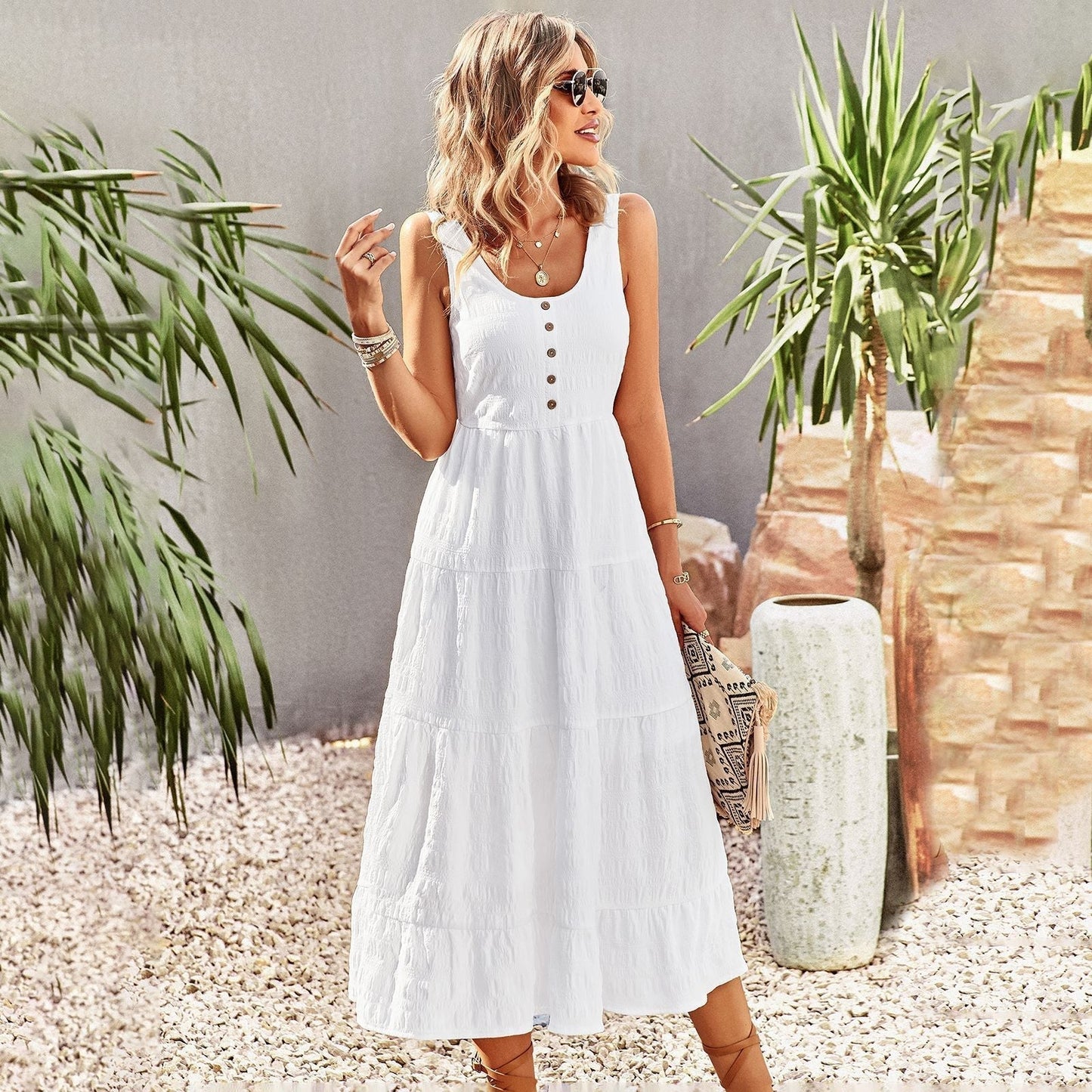 Robe Bohème d’Été Femme Isla – Robe Longue Ample avec Détails Faits Main & Look Féminin