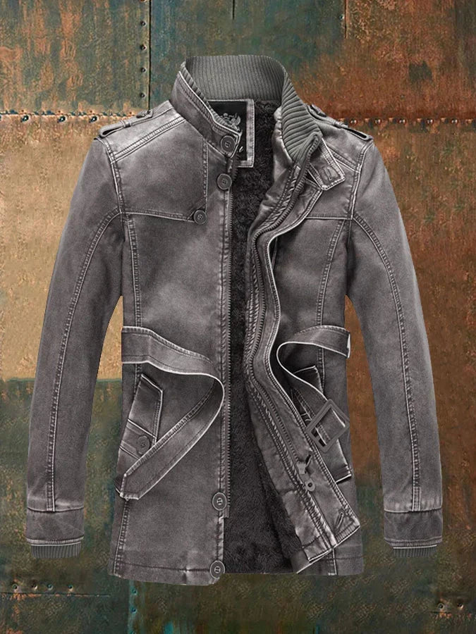 Shon Men's Vintage Leather Jacket