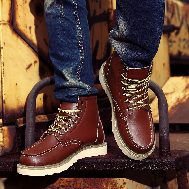 Tyler Bottes Homme Hiver Vintage – Chaudes, Confortables & Semelle Rembourrée