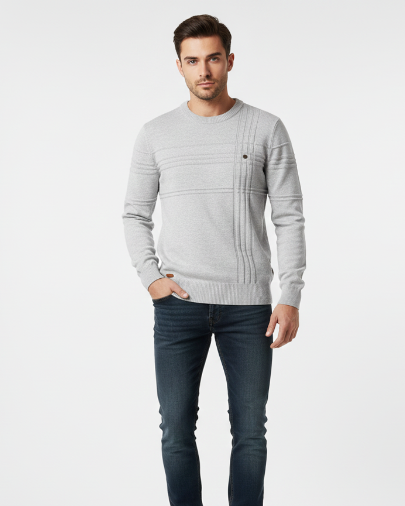 Hugo Elegant Men's Sweater – Soft Poly-Cotton Knit Regular Fit Casual & Chic Everyday
