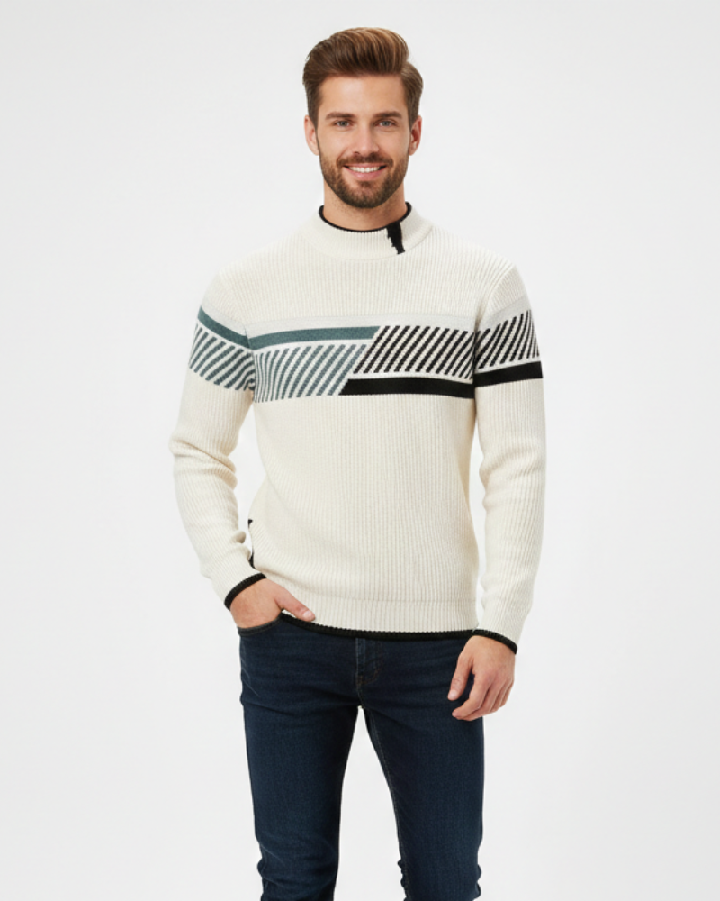 Oliver Men's Premium Sweater – Elegant Cotton Blend Regular Fit & Refined Comfort