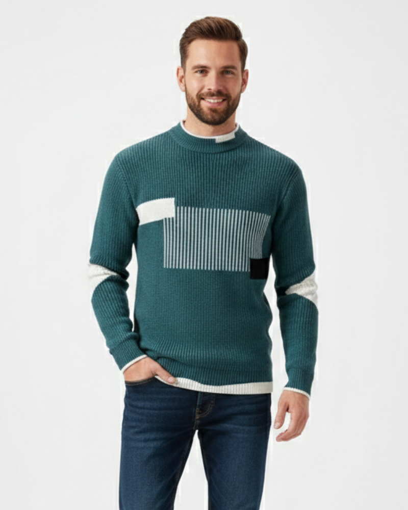 Oliver Men's Premium Sweater – Elegant Cotton Blend Regular Fit & Refined Comfort