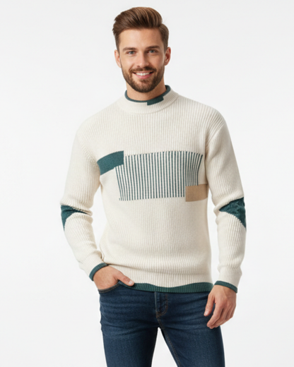 Oliver Men's Premium Sweater – Elegant Cotton Blend Regular Fit & Refined Comfort