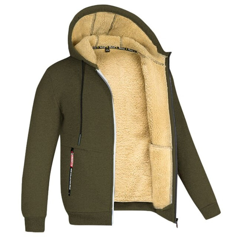 Diego Men's Winter Jacket – Warm & Stylish with Integrated Hood & Zipper Closure