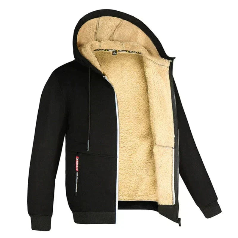 Diego Men's Winter Jacket – Warm & Stylish with Integrated Hood & Zipper Closure