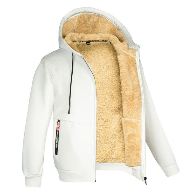 Diego Veste Homme Hiver – Chaude & Élégante avec Capuche Intégrée & Fermeture Éclair