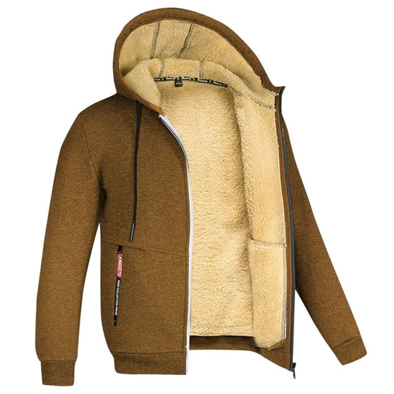 Diego Veste Homme Hiver – Chaude & Élégante avec Capuche Intégrée & Fermeture Éclair