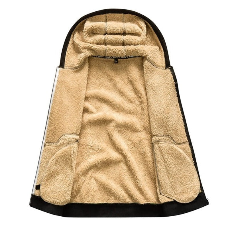 Diego Veste Homme Hiver – Chaude & Élégante avec Capuche Intégrée & Fermeture Éclair