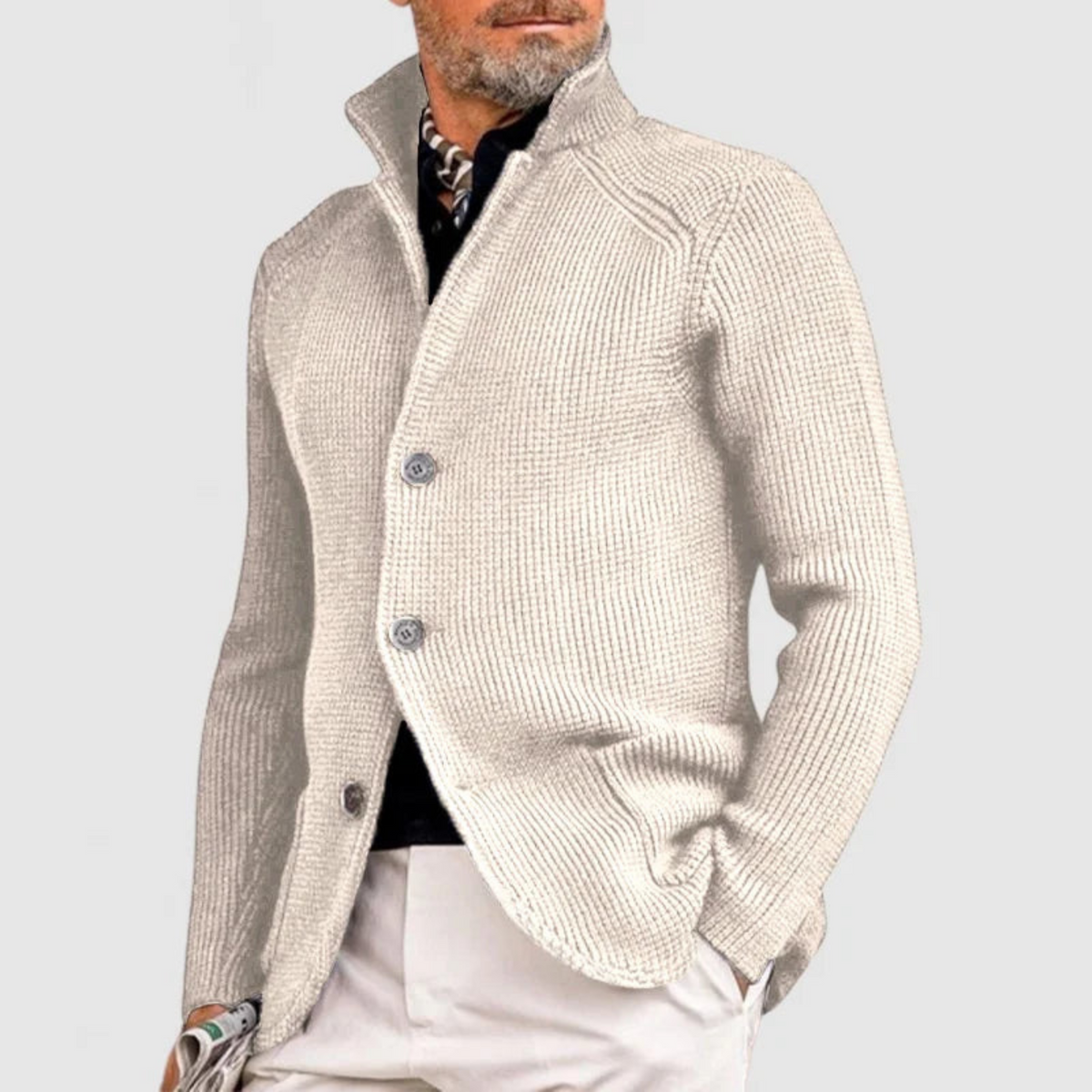 Thom Men's Cardigan – Soft Elegant Knitwear