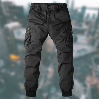 Troy multi-pocket cargo trousers - black