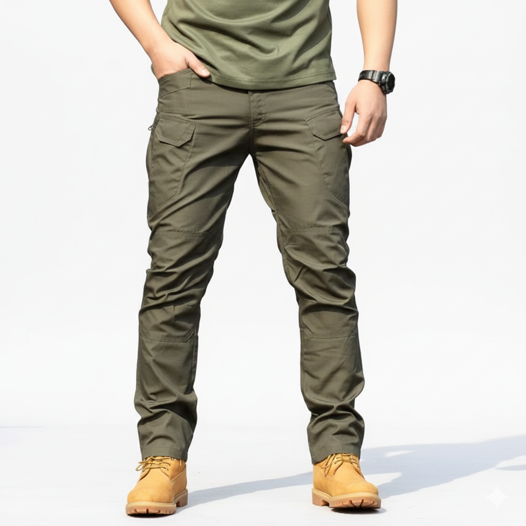 Troy Men's Tactical Pants – Waterproof Work Pants with Cargo Pockets & Reinforced Knees