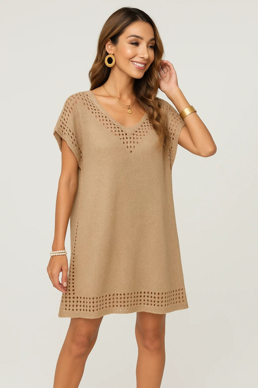 Laney Tunique de Plage – Design Ajouré Léger et Style Décontracté