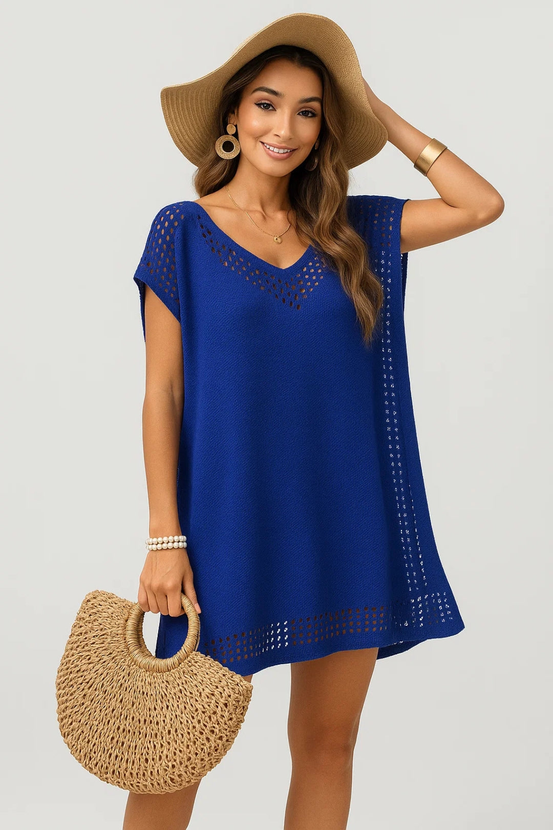 Laney Tunique de Plage – Design Ajouré Léger et Style Décontracté
