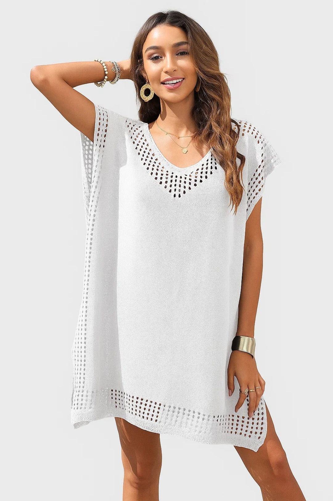 Laney Tunique de Plage – Design Ajouré Léger et Style Décontracté