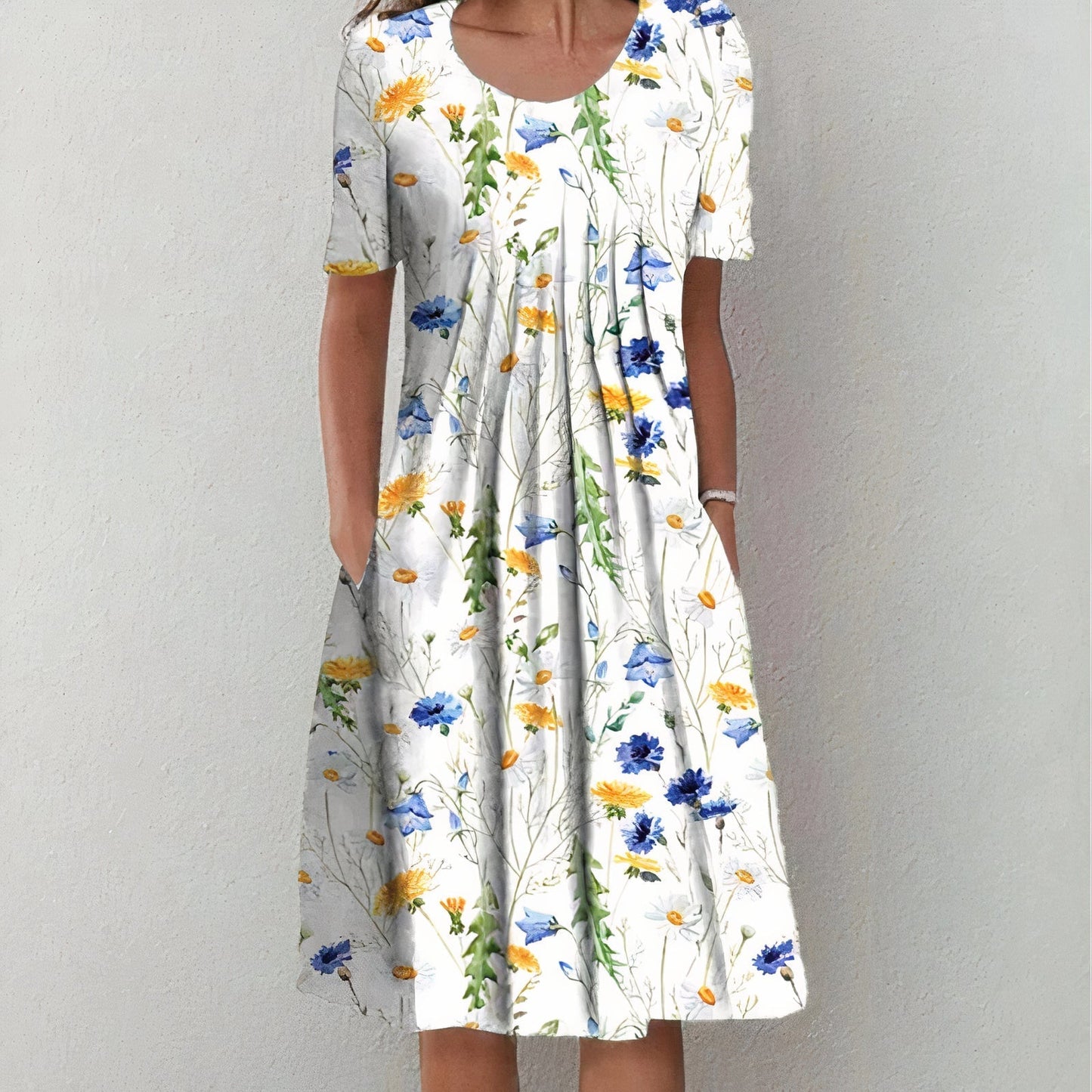 Robe d’Été Femme Ulla – Élégante Robe en Coton avec Confort Respirant & Design Intemporel