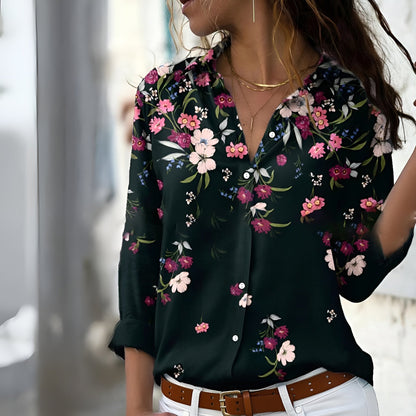 Norina Women's Blouse – Lightweight Blouse with Trendy Print, Loose Fit & Soft Fabric