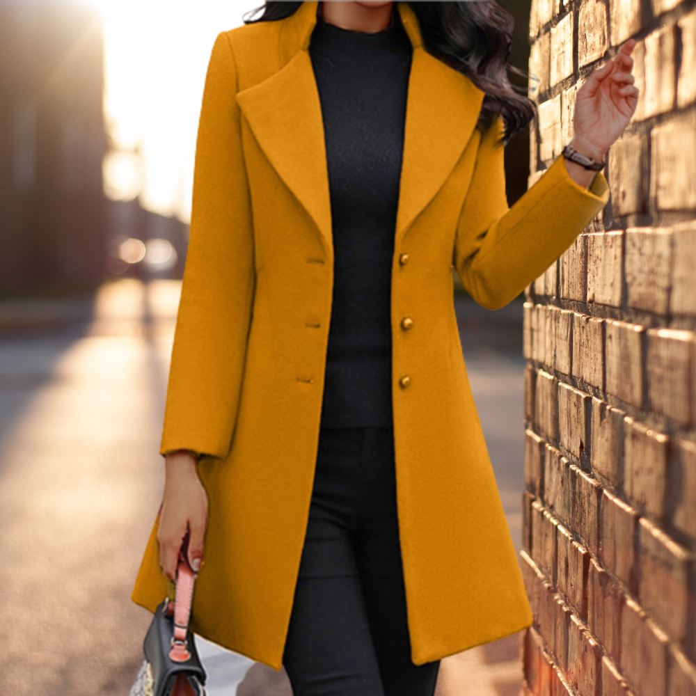Juniper Women's Wool Blend Coat – Fitted Winter Jacket with Classic and Elegant Design