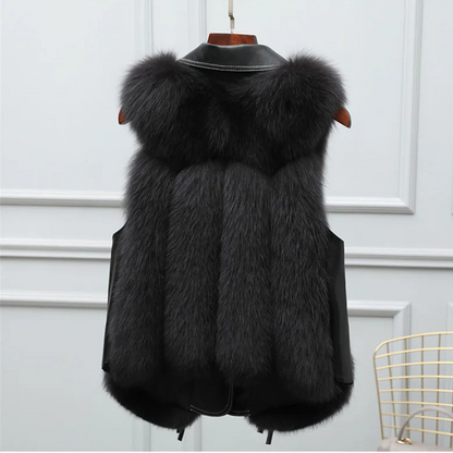 Dilara Women's Faux Fur Gilet – Elegant Design with Adjustable Fit & Soft Lining