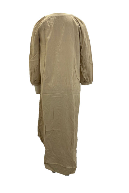 Robe Femme Veanna – Élégante Robe à Manches Longues avec Col en V & Boutonnage